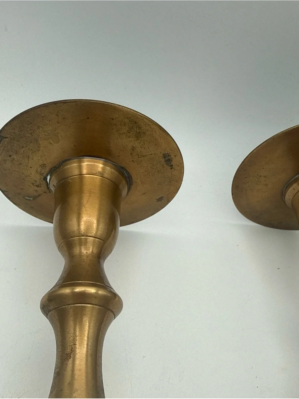 Classic Baroque-style/ Neo-Gothic brass  candlesticks Tripod Lion Paw Foot 10”